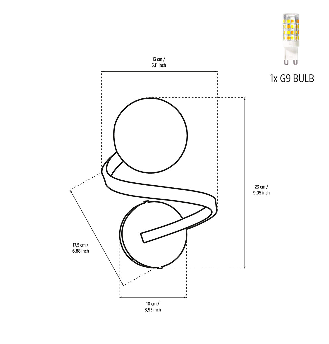 Pamir Single Opal Glass Soft Wall Sconce - Heka Lighting & Trading Limited