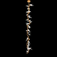 Peru Brass Transparent Swallow Glass Chandelier 300Cm - Heka Lighting & Trading Limited