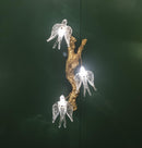 Peru Brass Transparent Swallow Glass Led Wall Sconce 60 Cm - Heka Lighting & Trading Limited