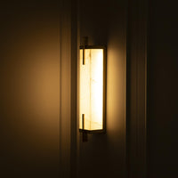 Polaris White Marbled Led Wall Sconce - 60 Cm - Heka Lighting & Trading Limited