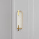 Polaris White Marbled Led Wall Sconce - 60 Cm - Heka Lighting & Trading Limited