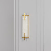 Polaris White Marbled Led Wall Sconce - 60 Cm - Heka Lighting & Trading Limited