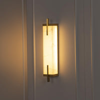 Polaris White Marbled Led Wall Sconce - 60 Cm - Heka Lighting & Trading Limited