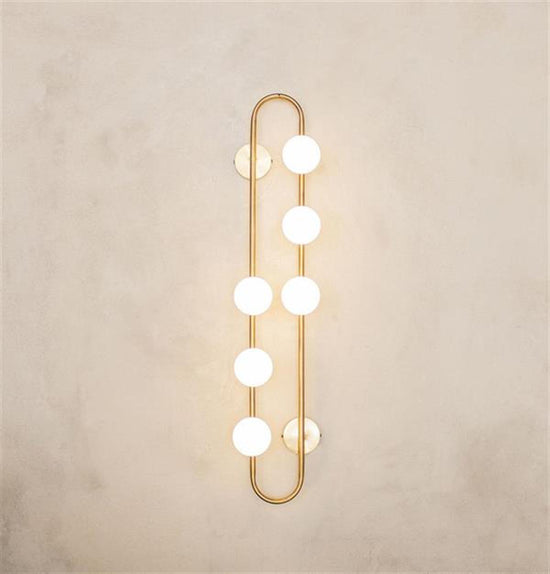 Pontus 6-Light Brushed Brass Wall Sconce