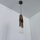 Pony Horse Hair Dark Antique Marble Pendant Light Small Chandelier - Heka Lighting & Trading Limited