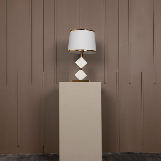 Ponzan White Marble Antique Lampshade