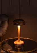 Portobello Wenge Rechargeable Touch Wood Table Lamp - Heka Lighting & Trading Limited