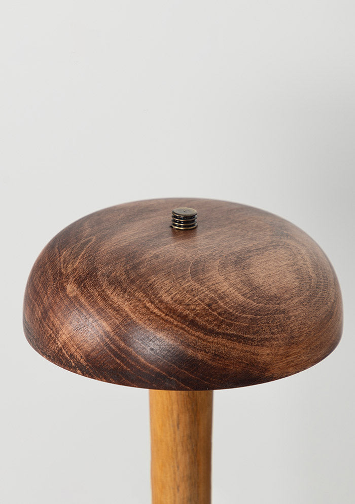 Portobello Wenge Rechargeable Touch Wood Table Lamp - Heka Lighting & Trading Limited