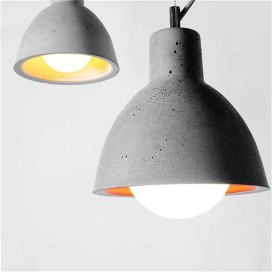 Pot Concrete Gray Pendant Light