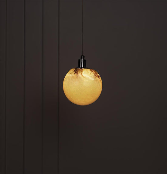 Ribe Bubble Cherry Wire Glass Nickel Pendant Light Chandelier