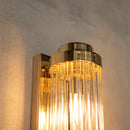 Sümela Brushed Brass Glass Wall Sconce 60 Cm - Heka Lighting & Trading Limited