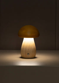 Shaggy Yellow Wood Mushroom Table Lamp - Heka Lighting & Trading Limited