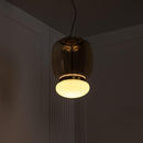 Salvador Honey & White Glass Antique Pendant Light 40 Cm - Heka Lighting & Trading Limited