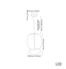 Salvador Honey & White Glass Antique Pendant Light 40 Cm - Heka Lighting & Trading Limited