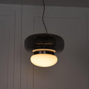 Salvador Smoked & White Glass Antique Pendant Light 27 Cm - Heka Lighting & Trading Limited