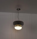 Salvador Smoked & White Glass Antique Pendant Light 27 Cm - Heka Lighting & Trading Limited