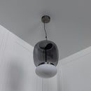 Salvador Smoked & White Glass Antique Pendant Light 40 Cm - Heka Lighting & Trading Limited