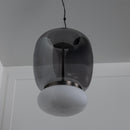 Salvador Smoked & White Glass Antique Pendant Light 40 Cm - Heka Lighting & Trading Limited
