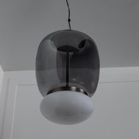 Salvador Smoked & White Glass Antique Pendant Light 40 Cm - Heka Lighting & Trading Limited