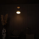 Salvador Transparent & White Glass Antique Pendant Light 40 Cm - Heka Lighting & Trading Limited