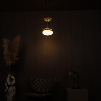 Salvador Transparent & White Glass Antique Pendant Light 40 Cm - Heka Lighting & Trading Limited