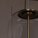 Salvador Transparent & White Glass Antique Pendant Light 40 Cm - Heka Lighting & Trading Limited