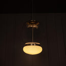 Salvador Transparent & White Glass Antique Pendant Light 40 Cm - Heka Lighting & Trading Limited