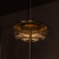 Salvador Transparent & White Glass Antique Pendant Light 40 Cm - Heka Lighting & Trading Limited