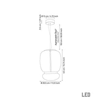 Salvador Transparent & White Glass Antique Pendant Light 40 Cm - Heka Lighting & Trading Limited