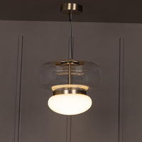 Salvador Transparent & White Glass Antique Pendant Light Chandelier 27 Cm - Heka Lighting & Trading Limited