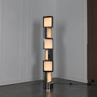Santiago White Marble Chrome Floor Lamp - Heka Lighting & Trading Limited