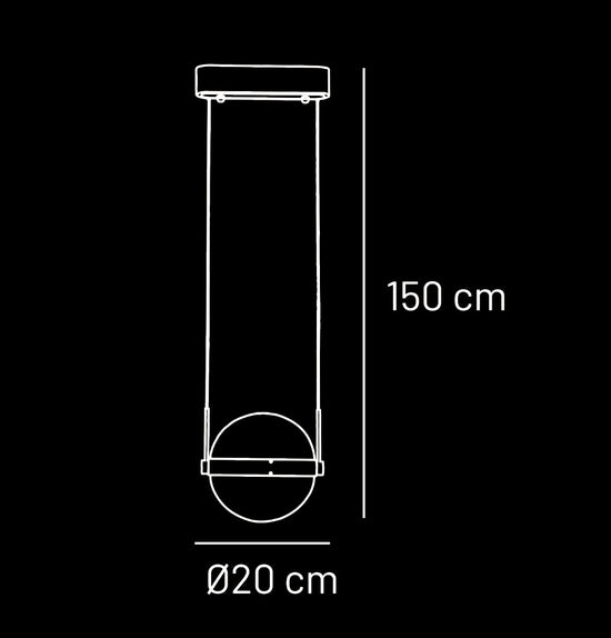 Semruk Globe Single Acrylic Led Pendant Light Chandelier 20 Cm