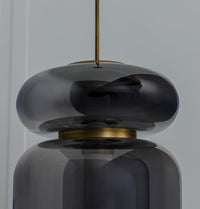 Seul Double Smoked Glass White Marble Antique Pendant Light - Heka Lighting & Trading Limited
