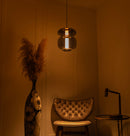 Seul Double Smoked Glass White Marble Antique Pendant Light - Heka Lighting & Trading Limited