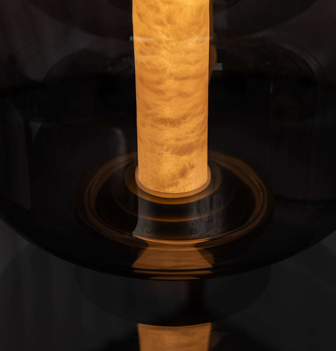 Seul Double Smoked Glass White Marble Antique Table Lamp - Heka Lighting & Trading Limited