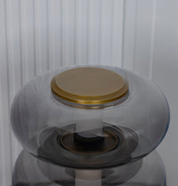 Seul Double Smoked Glass White Marble Antique Table Lamp - Heka Lighting & Trading Limited