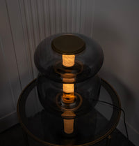 Seul Double Smoked Glass White Marble Antique Table Lamp - Heka Lighting & Trading Limited