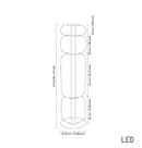 Seul Four Smoked Glass Brushed Brass Marble Floor Lamp - Heka Lighting & Trading Limited