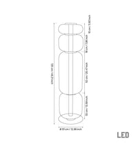 Seul Four Smoked Glass Brushed Brass Marble Floor Lamp - Heka Lighting & Trading Limited