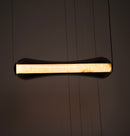 Seul Smoked Glass White Marble Antique Horizontal Pendant Light Chandelier - Heka Lighting & Trading Limited