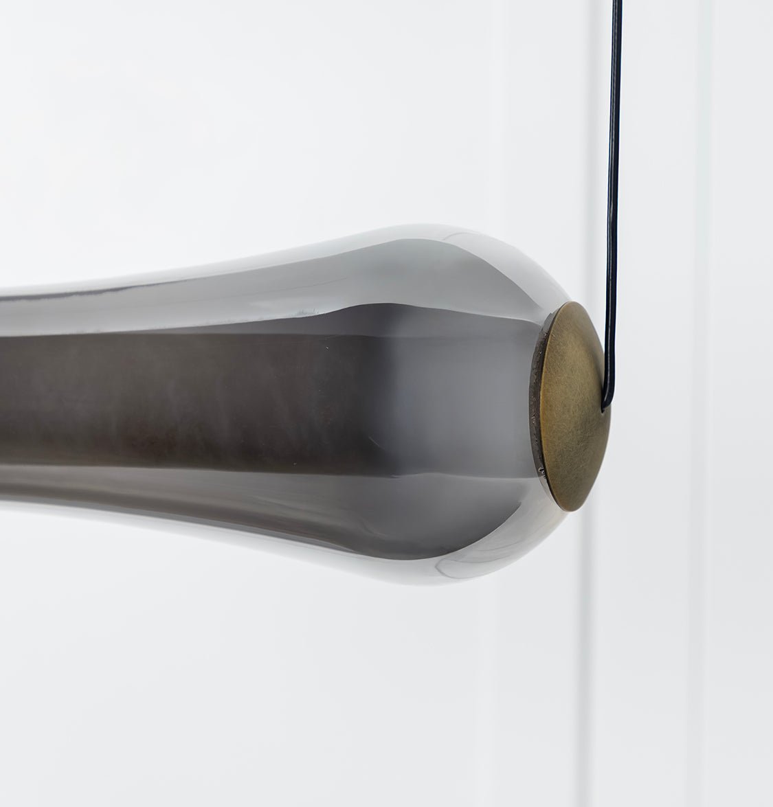 Seul Smoked Glass White Marble Antique Horizontal Pendant Light Chandelier - Heka Lighting & Trading Limited