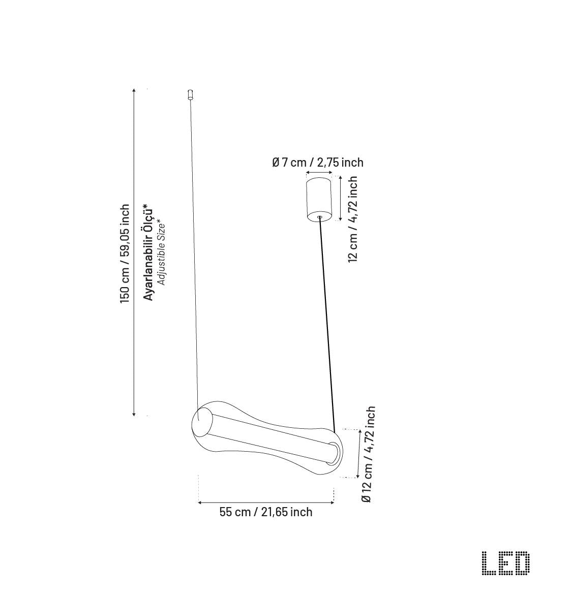 Seul Smoked Glass White Marble Antique Horizontal Pendant Light Chandelier - Heka Lighting & Trading Limited