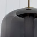 Seul  Smoked Glass White Marble Antique Pendant Light 36 Cm - Heka Lighting & Trading Limited