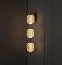 Sofia Triple Acrylic Antique Wall Sconce 90 Cm - Heka Lighting & Trading Limited