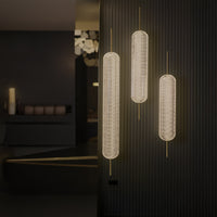 Sofya Acrylic Transparent Antique Glass Led Pendant Light Chandelier 100 Cm - Heka Lighting & Trading Limited