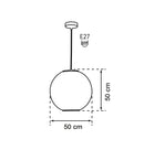 Star Soft Touch White Cross Globe Pendant Light Chandelier 50 Cm - Heka Lighting & Trading Limited