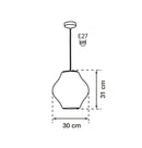 Star Soft Touch White Cross Pendant Light Chandelier 30 Cm - Heka Lighting & Trading Limited