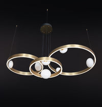 Stockholm Gold Stainless White Acrylic Chandelier 132Cm - Heka Lighting & Trading Limited