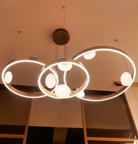 Stockholm Gold Stainless White Acrylic Chandelier 132Cm - Heka Lighting & Trading Limited