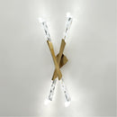 Surinam Crystal Acrylic Brushed Brass Double Led Wall Sconce - Heka Lighting & Trading Limited
